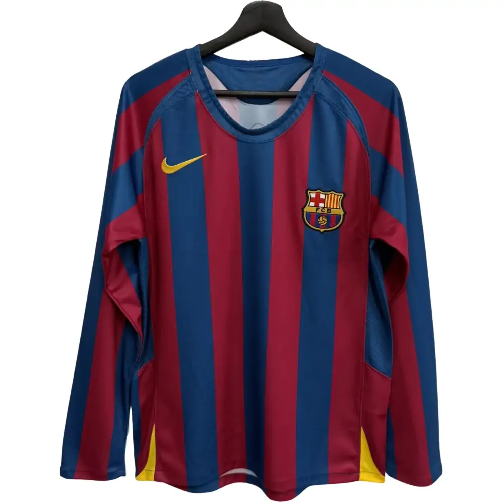 2005-06 Barcelona League Edition Long Sleeve Jersey - Fans Edition