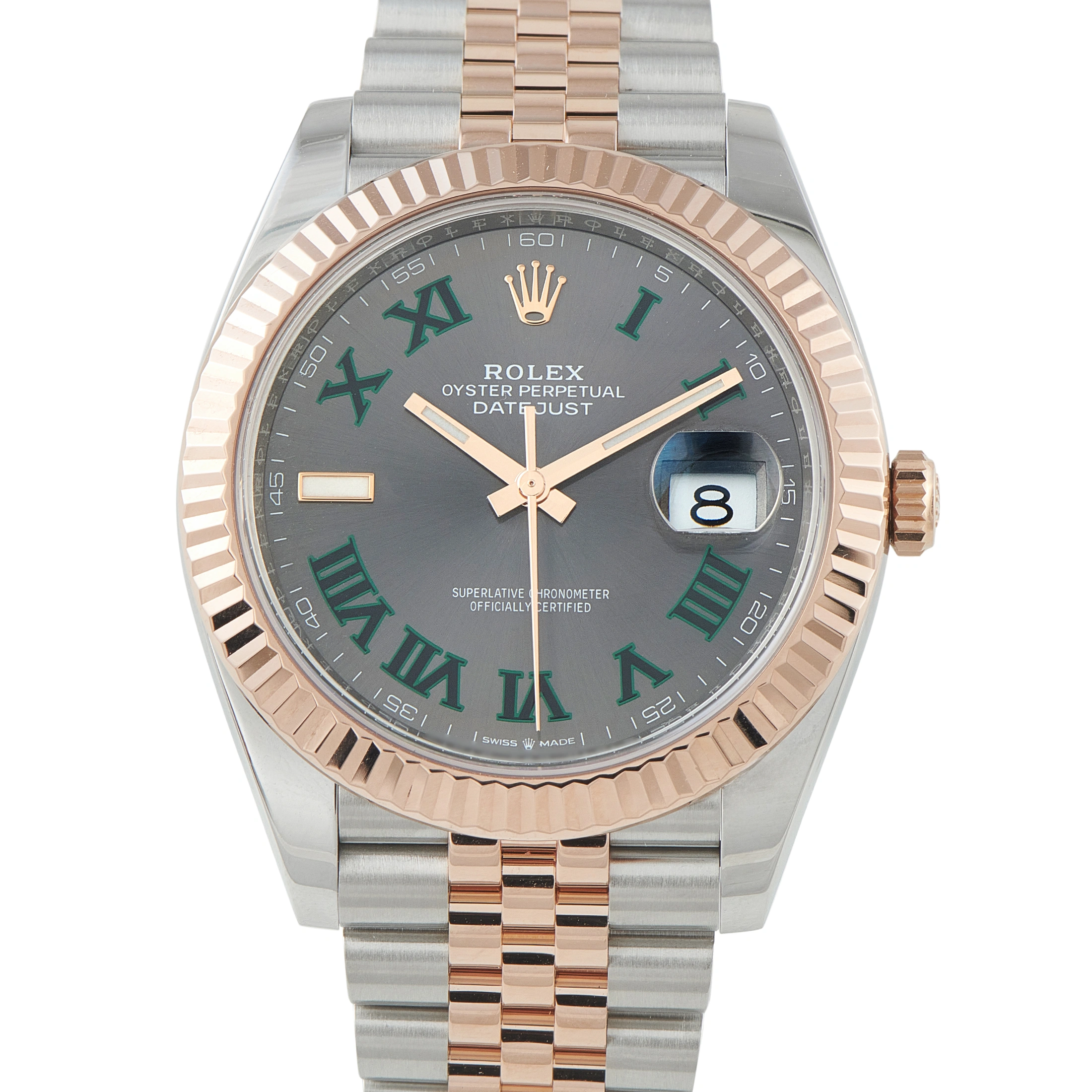 RolexDatejust 41 Wimbledon Dial Two-Tone Jubilee Watch 126331-0016