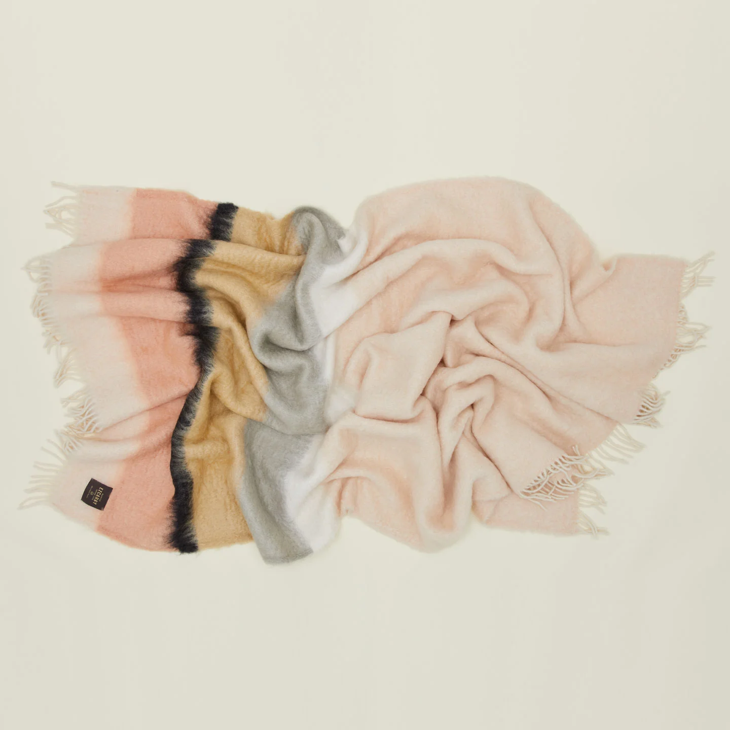 Stripe Mohair Throw - Cool Stripe