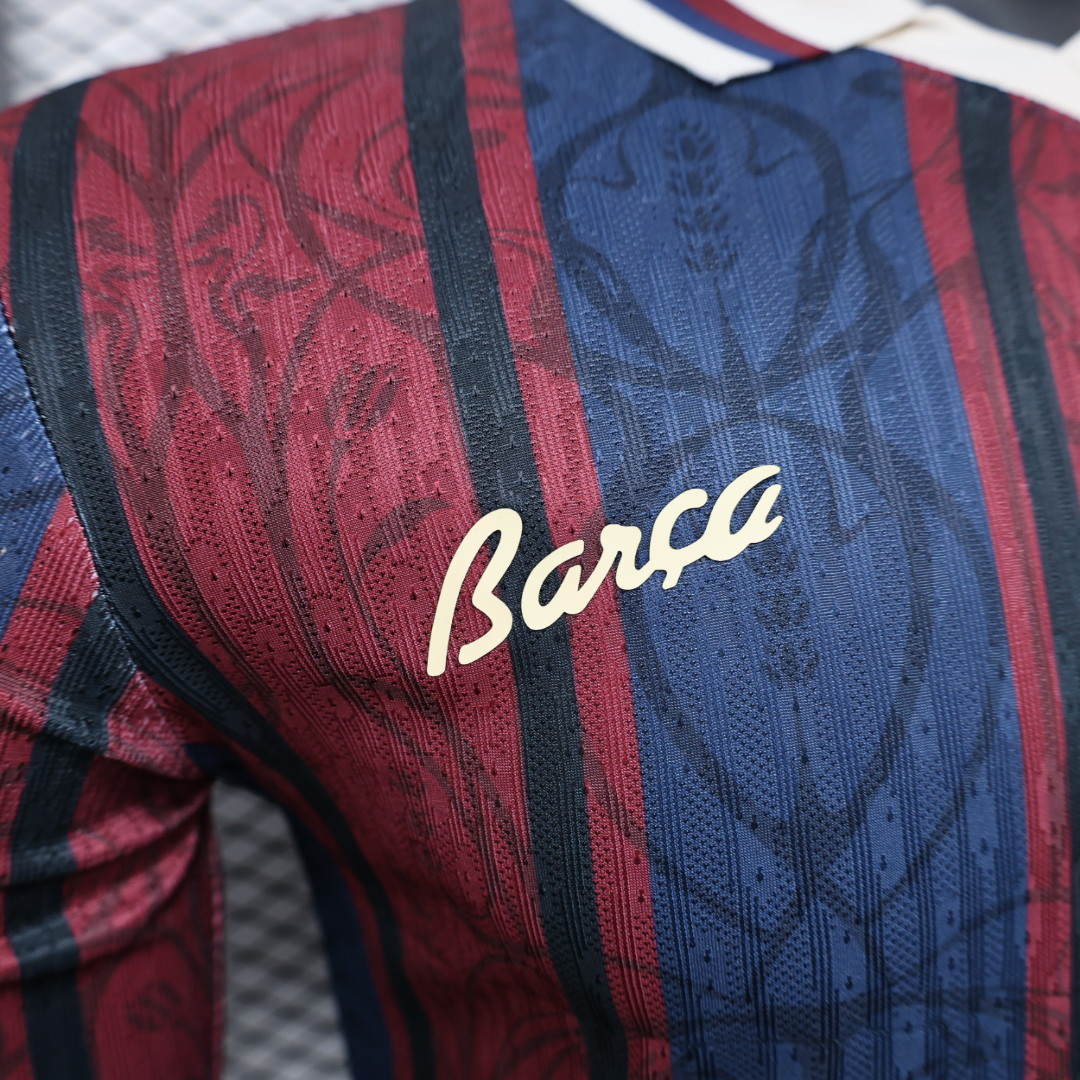 2025/2026 Barcelona Special Edition Long Sleeve Football Jersey（Player Edition）