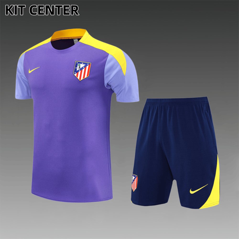 2025/2026 Atletico Madrid Purple Adult Short Sleeve Training Wear (Adult Kit)