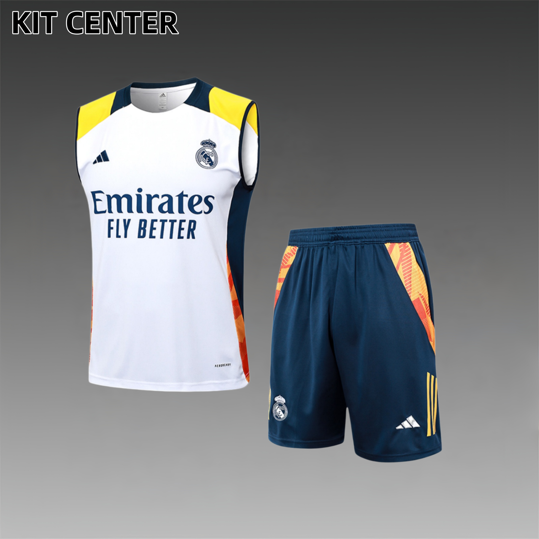 2024/2025 Real Madrid white adult vest training suit (Adult Kit)