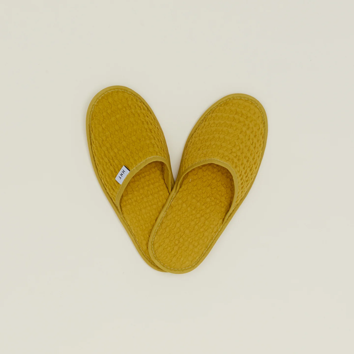 Simple Waffle Slippers - Mustard