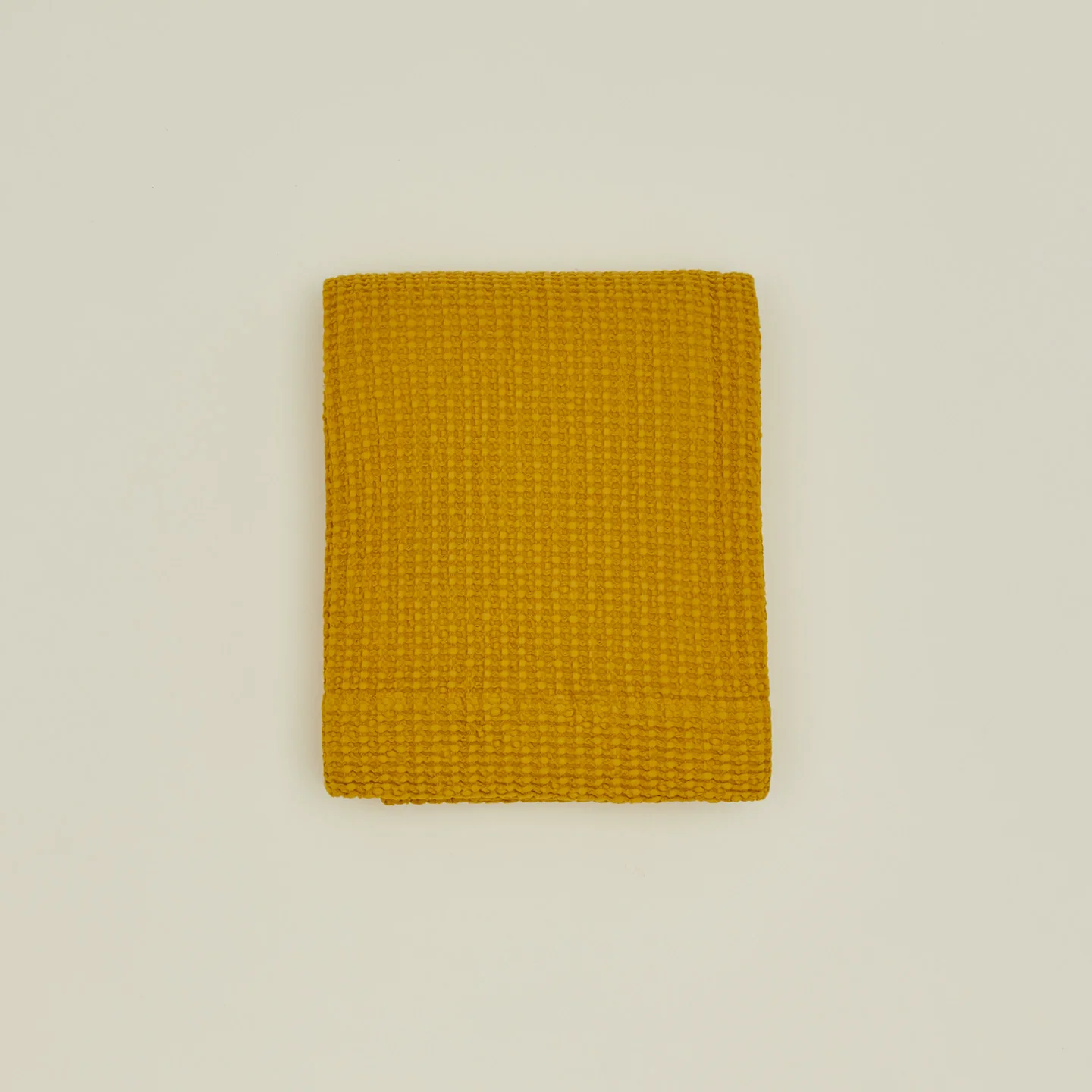 Simple Waffle Shower Curtain - Mustard