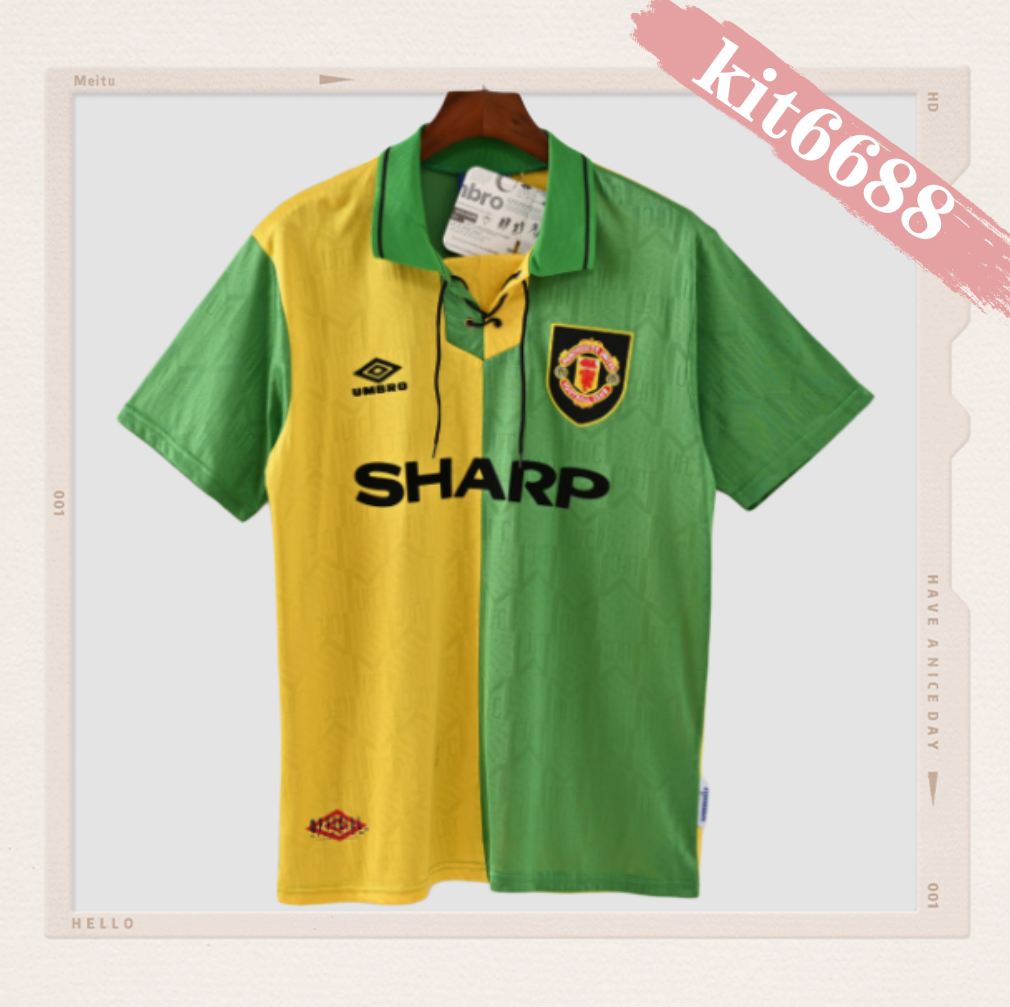 92/93 Manchester United Third Away  Retro football  soccer  jersey