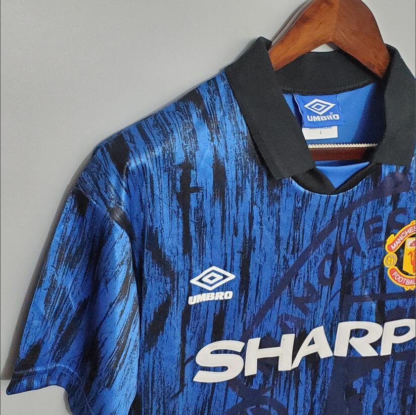 92/93 Manchester United Away  retro football jersey