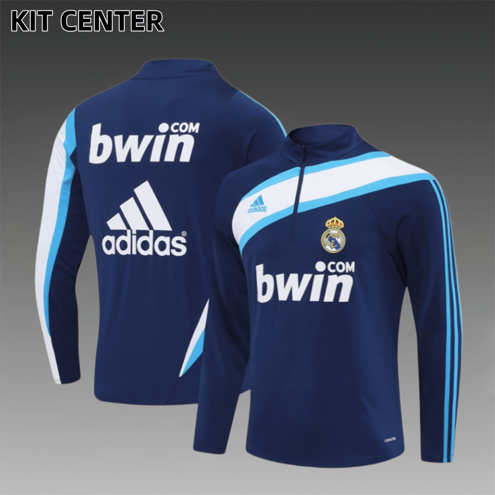 09/10 Real Madrid Retro Training Uniform Long- Sleeve Football Shirt
