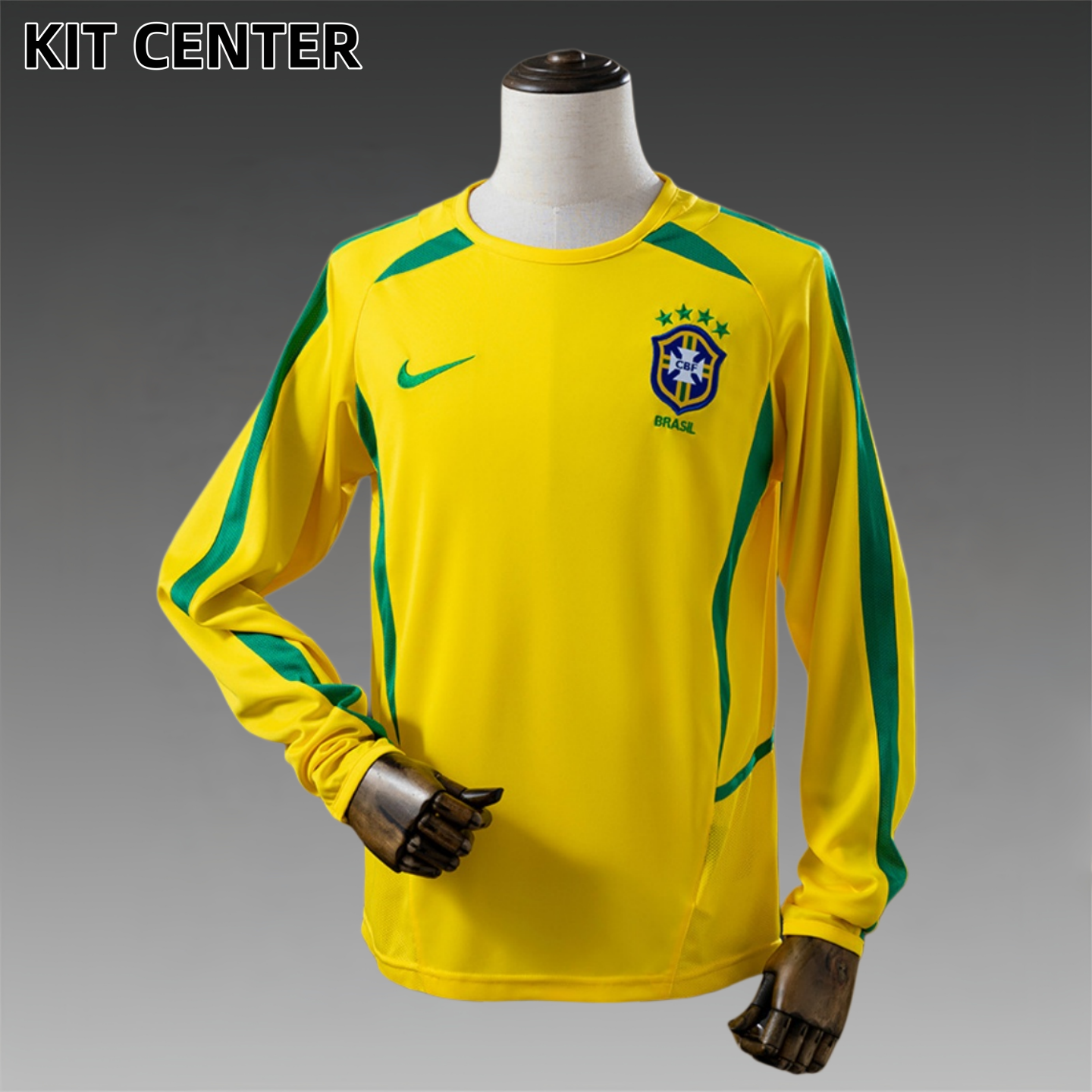 2002 Brazil home Long Sleeve Retro Football Shirt