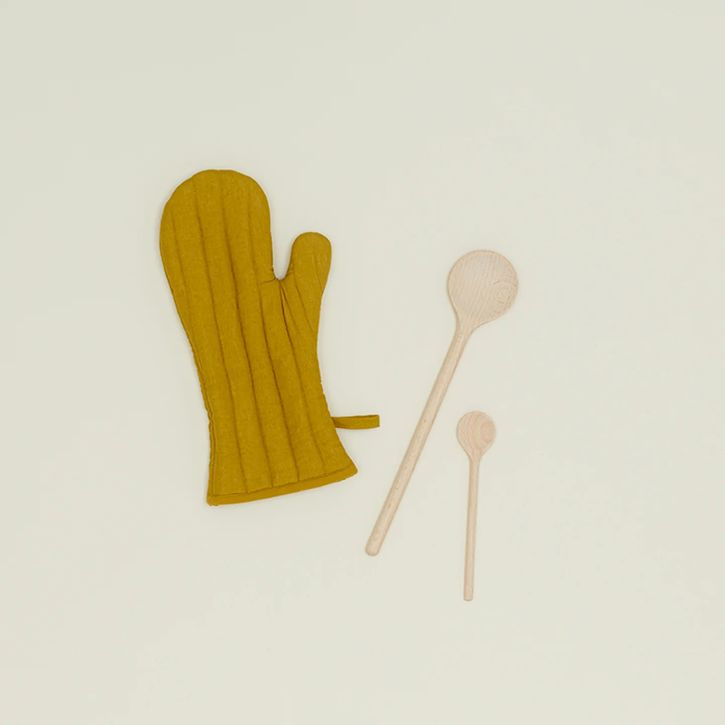 Simple Linen Oven Mitt - Mustard