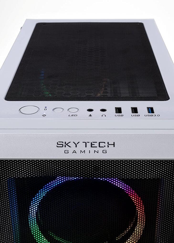 Skytech Archangel Gaming Computer PC Desktop &ndash; Ryzen 5 3600 3.6GHz, GTX 1660 Super 6G, 500GB SSD, 16GB DDR4 3200MHz, RGB Fans, Windows 11 Home 64-bit, 802.11AC Wi-Fi
