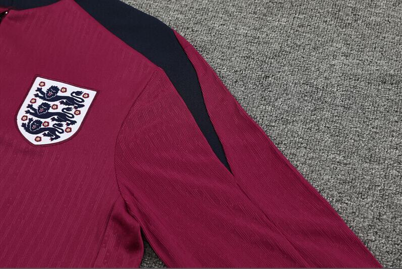 2025/2026 England burgundy Half Zip Training Kit - (Adult Kids Kit)