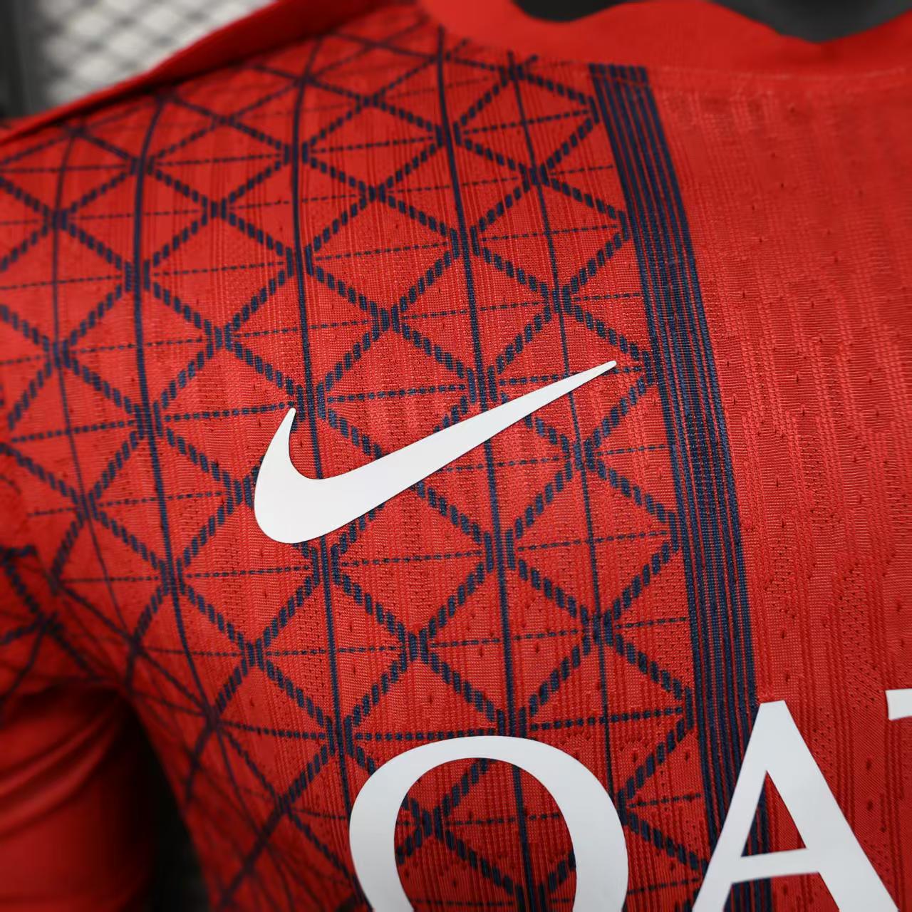 2025/2026 Paris Saint-Germain Red Special Edition European Cup Champions Jersey (Player Edition)