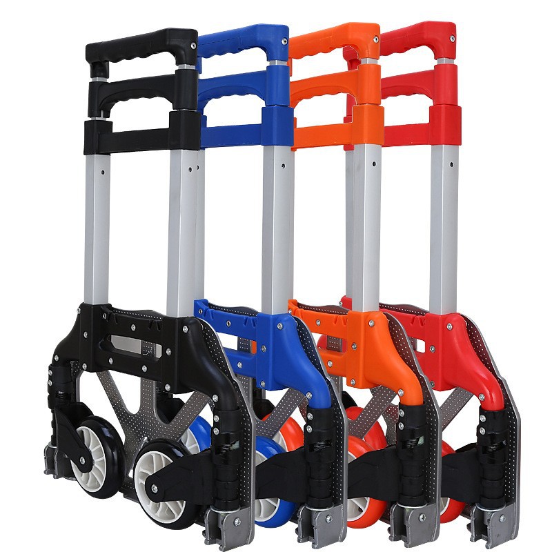 Aluminum folding luggage cart household trolley outdoor portable trolley shopping cart trolley