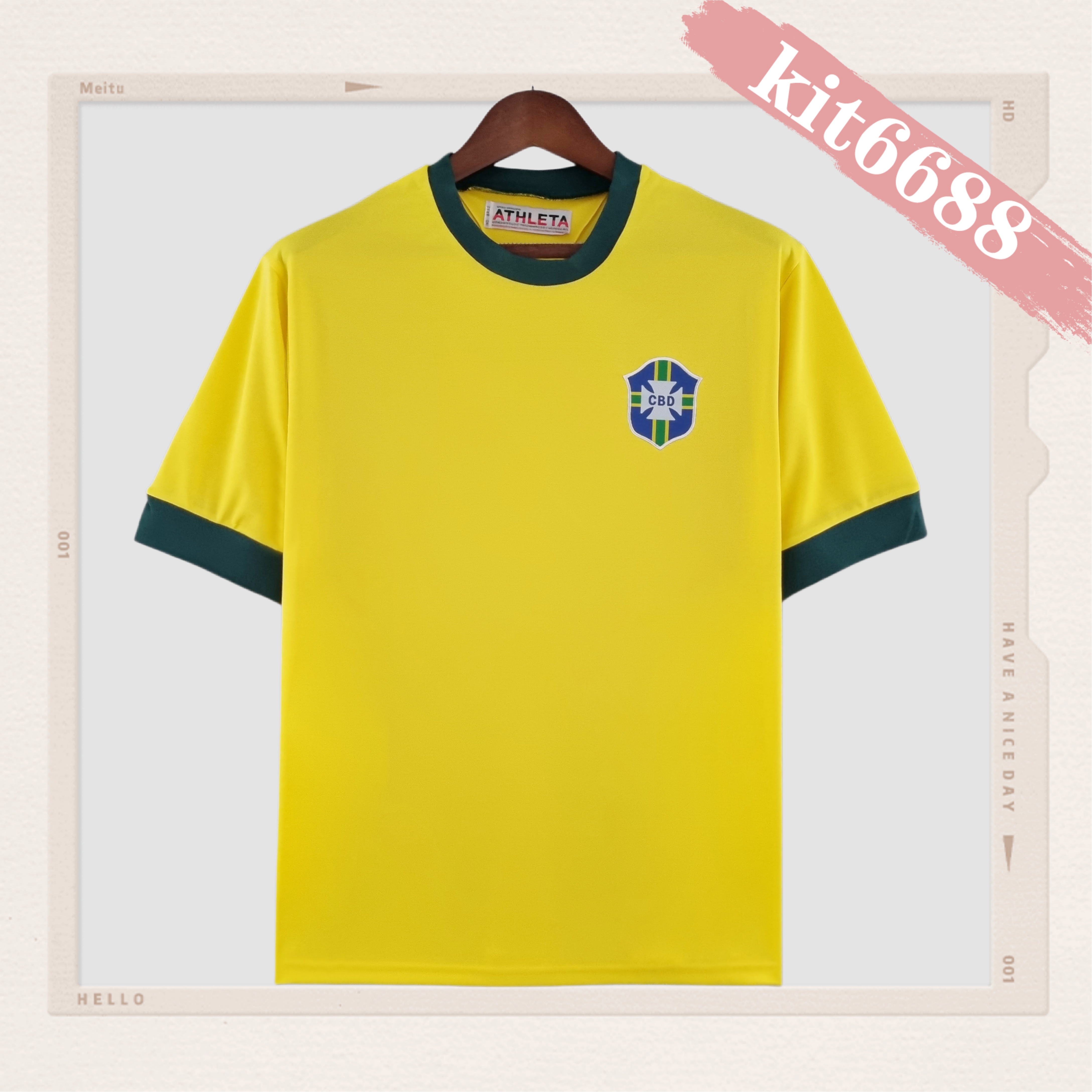 1970 Brazil Home Retro Football Shirt