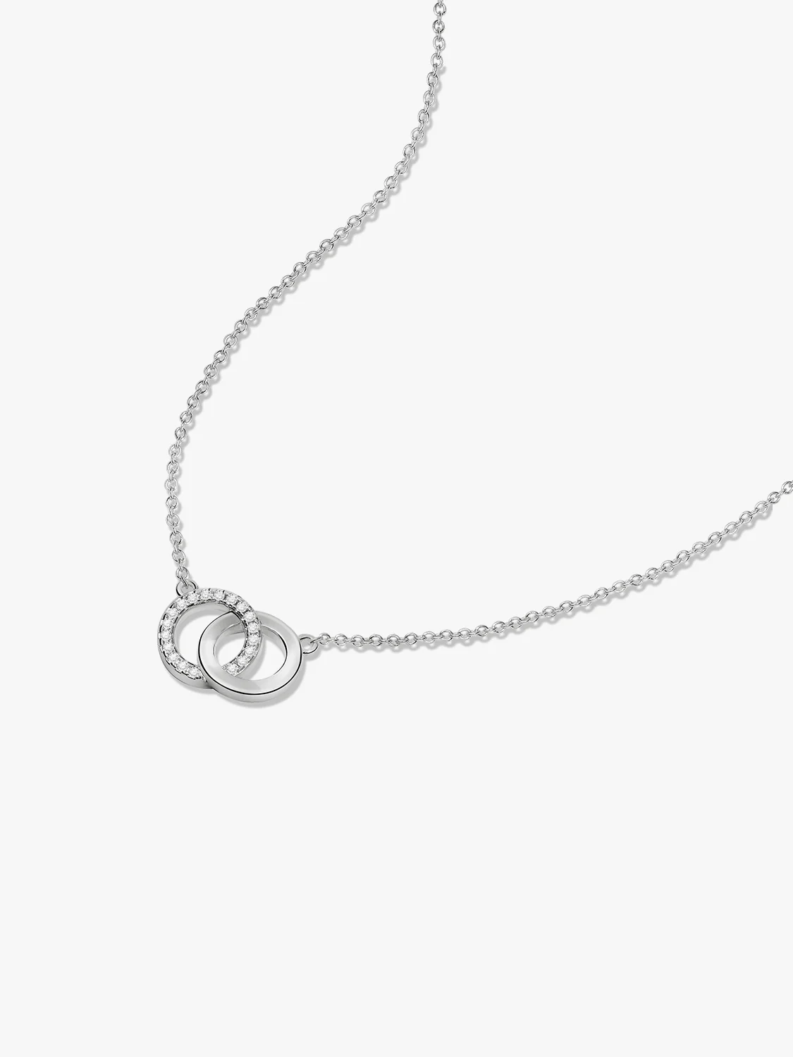 Pave Double Circle Necklace