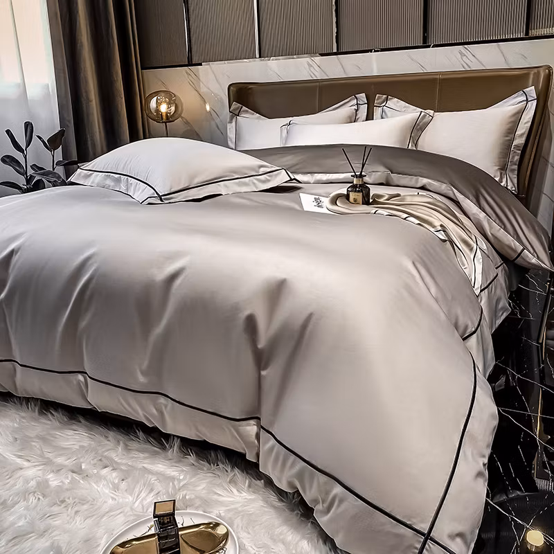 Four-piece cotton long-staple cotton spring and autumn cotton bedspread bedding high-grade bedspread