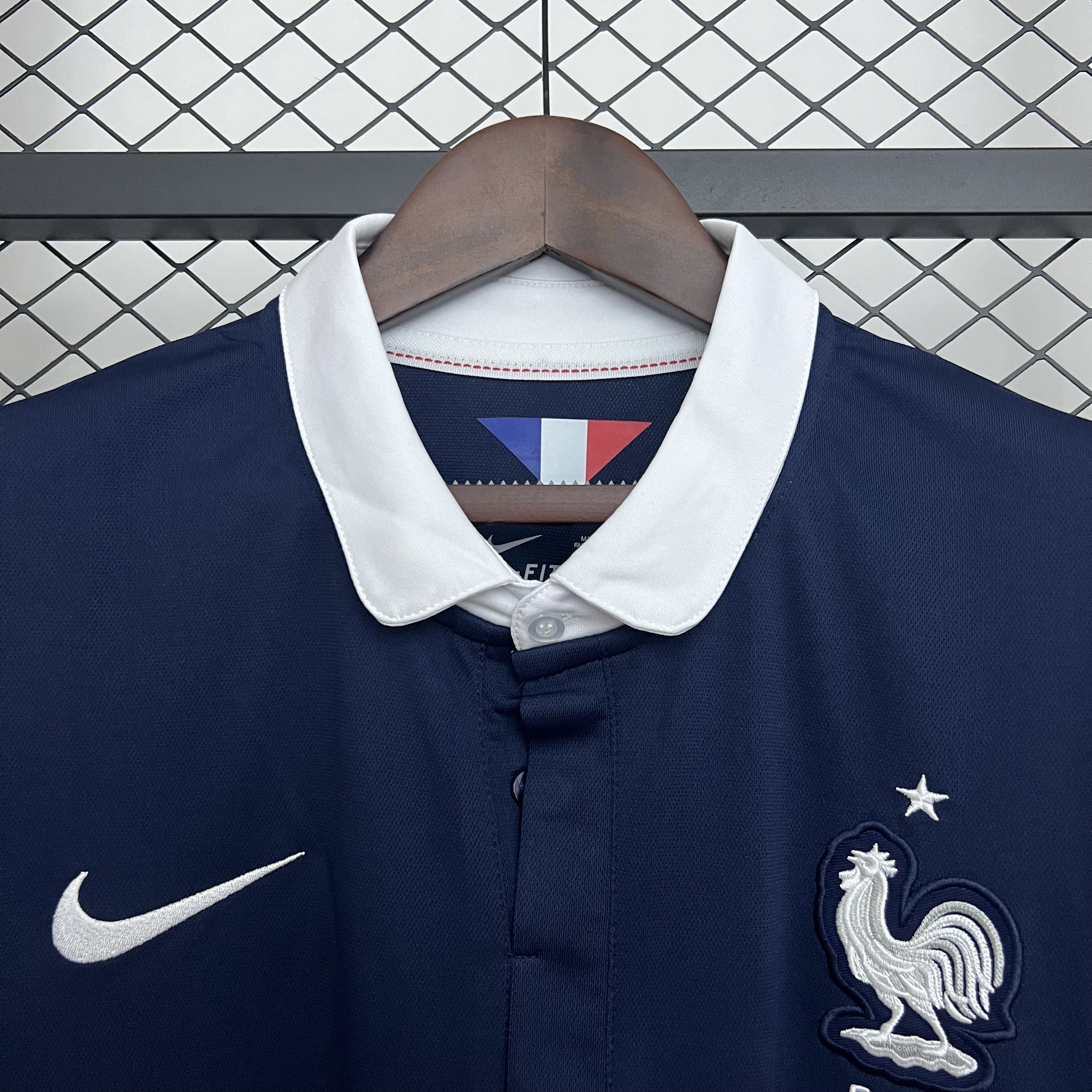 2014 France Home long Retro Football Shirt
