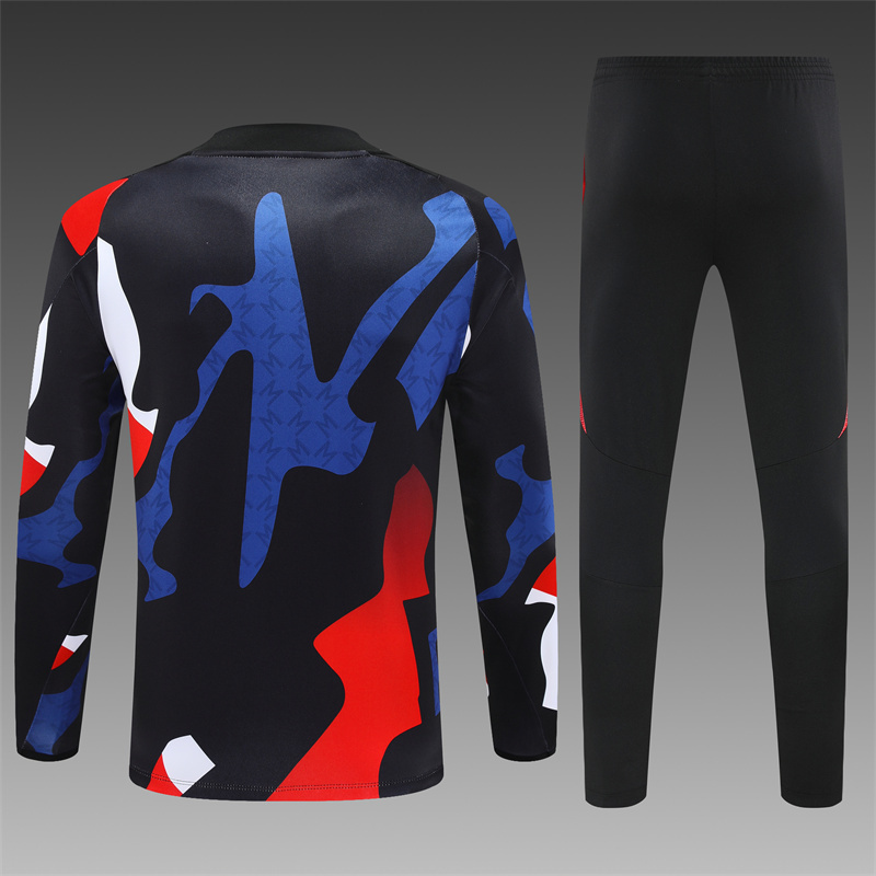 24/25 Manchester United Black  Half Zip Training Kit (Adult Kids Kit)