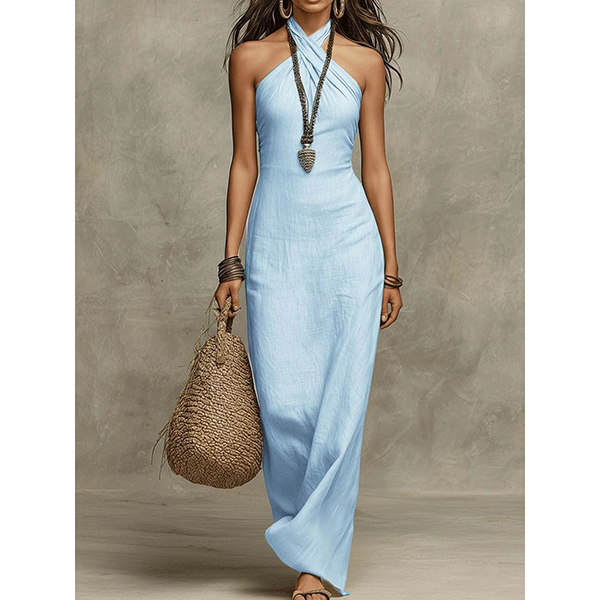 HALTER BODYCON MAXI JURK