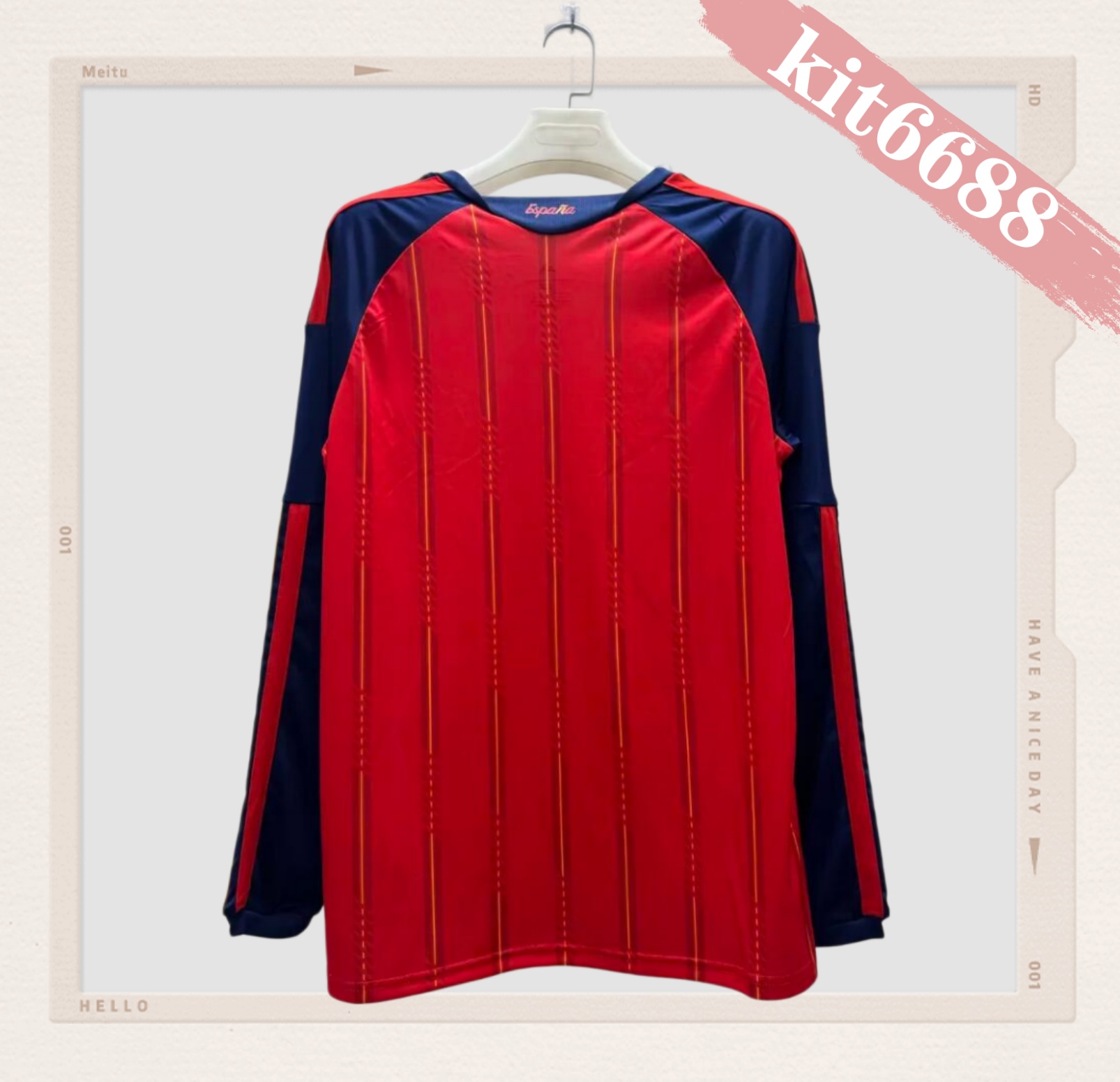 26/27 Spain home long  Football Shirt    ﻿