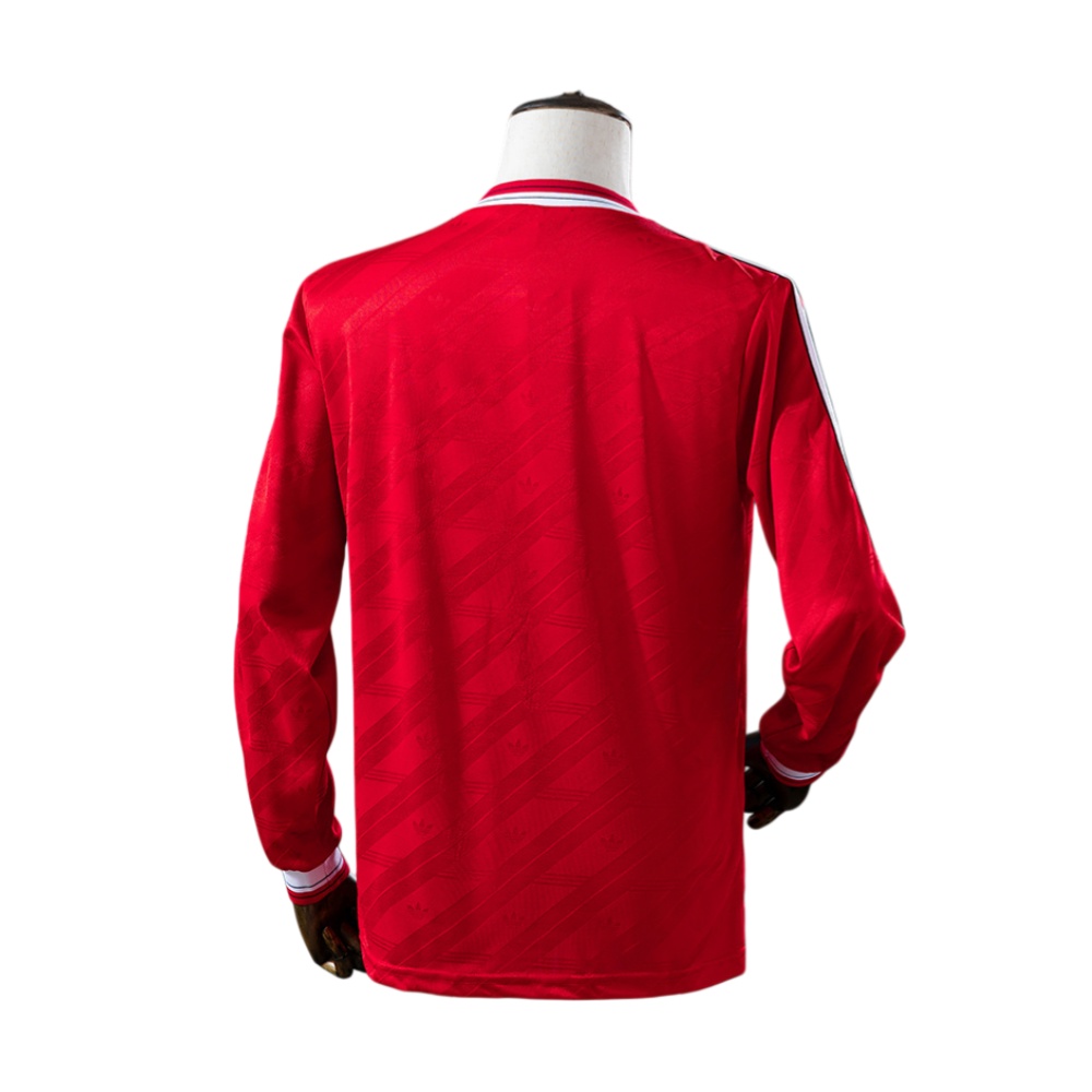 86/88 Manchester United  home long sleeved retro football jersey