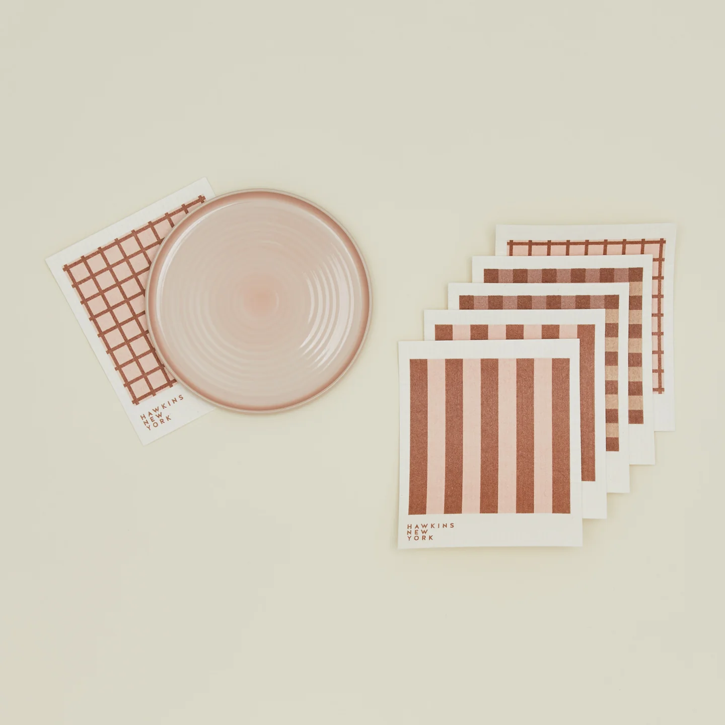 Essential Swedish Dishcloth, Set of 6 - Blush/Terracotta