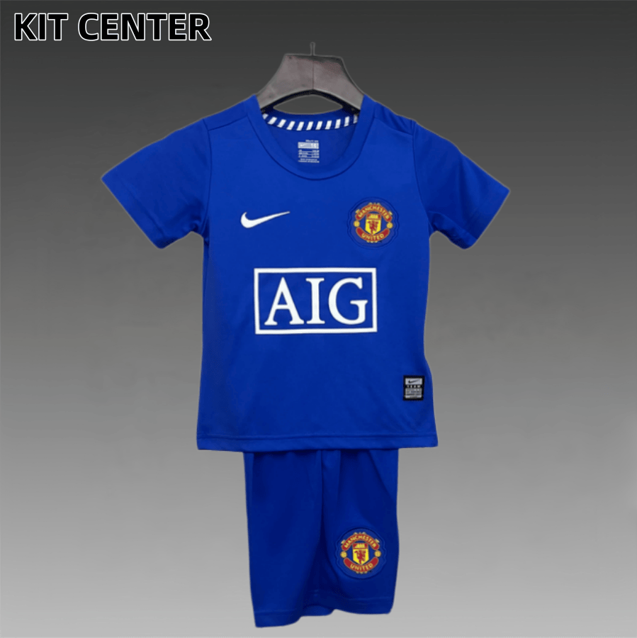08/09 Manchester United Away Retro Football Soccer Kids Kit