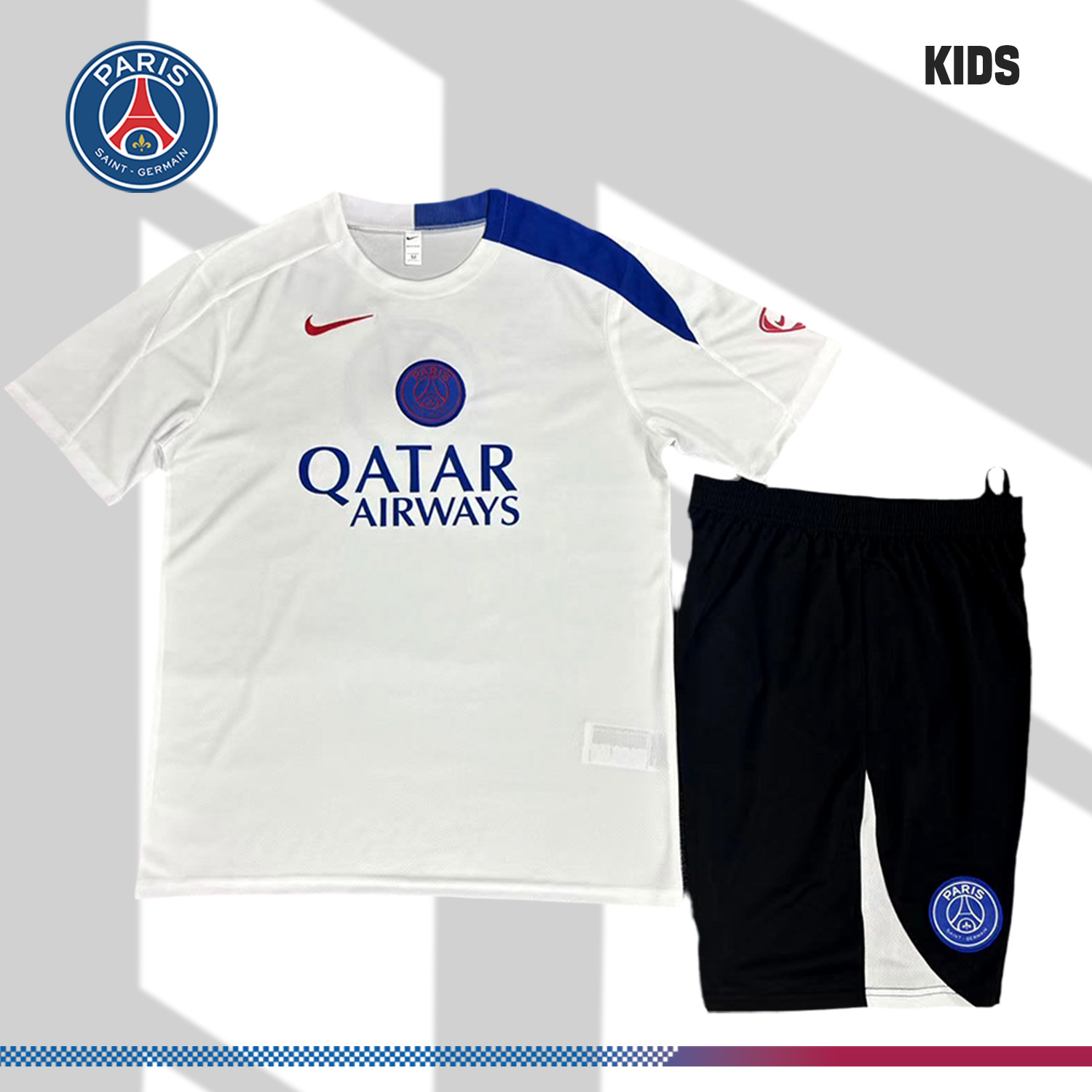 2025/2026 Paris Saint Germain Short Sleeve Training Kit (Kids Kit)