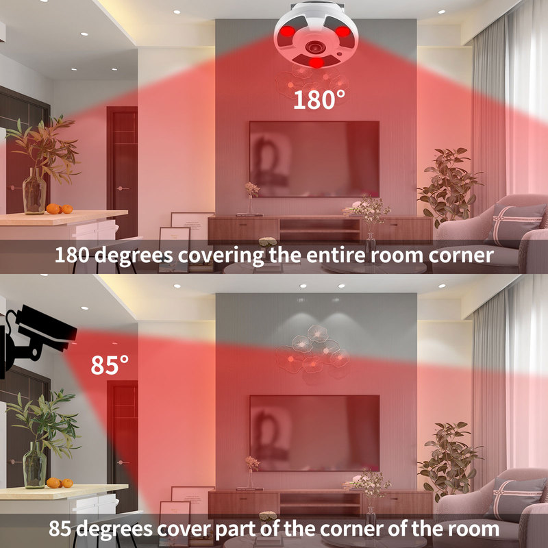 GADINAN 1.7MM Fisheye Panoramic 4K Ultra HD 8MP ONVIF IP Camera POE 5MP 4MP Audio Record IR Nightvision CCTV Surveillance