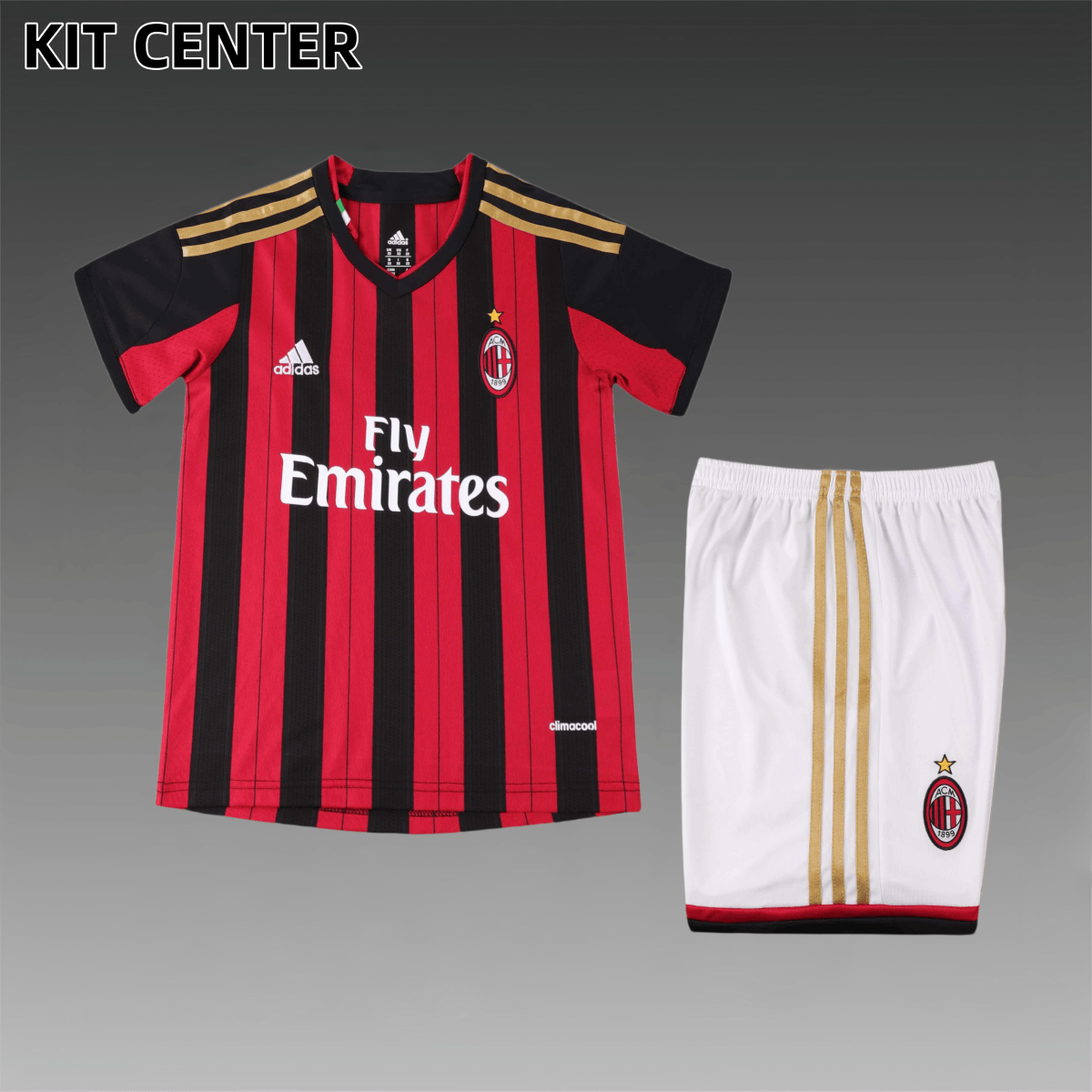 2013/2014 AC Milan home Retro Football Jersey (Kids Kit)