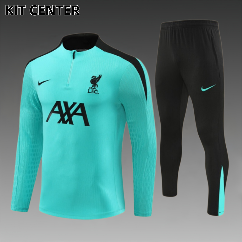 24/25 Liverpool blue Half Zip Training Kit (Adult Kids Kit)