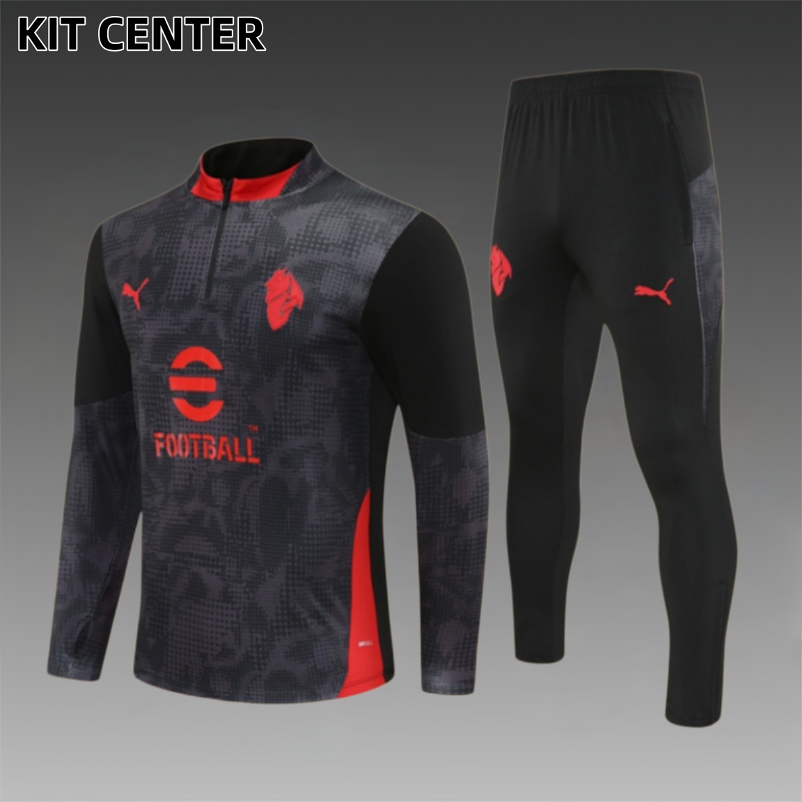 25/26 AC Milan  Half Pull Training Uniform (adult Kids Kit)