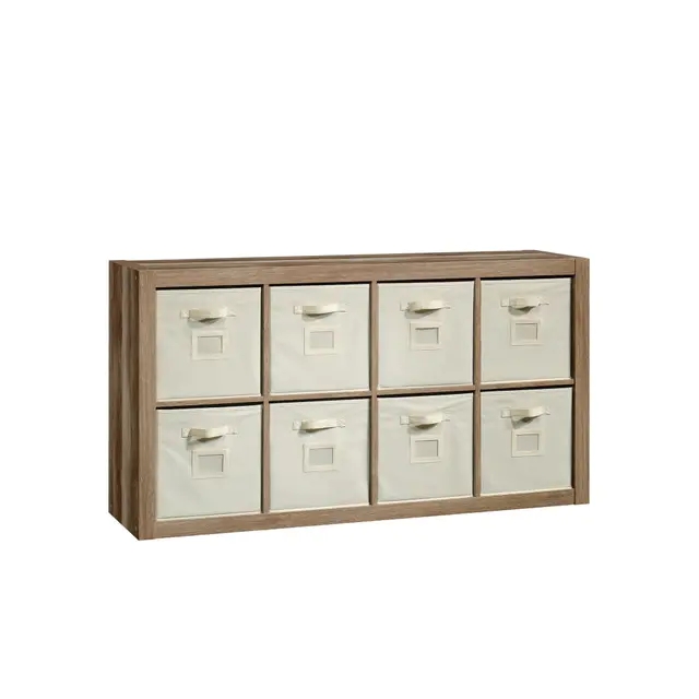 【BS】 Modern 8-Cube Bookcase Organiser Storage Cabinet - Lintel Oak