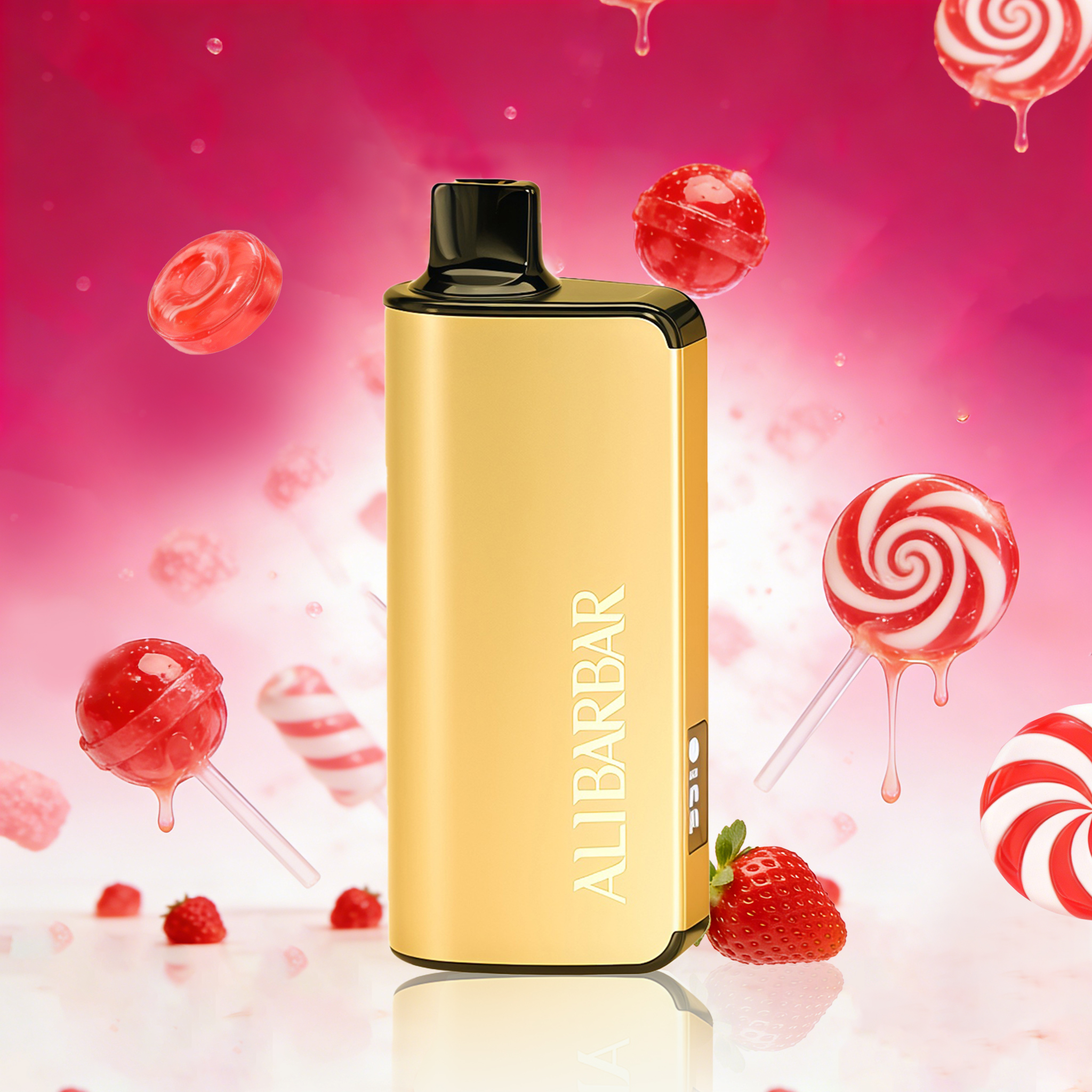 ALIBARBAR INGOT 9000 PUFFS-CHUPA CHUPS STRAWBERRY