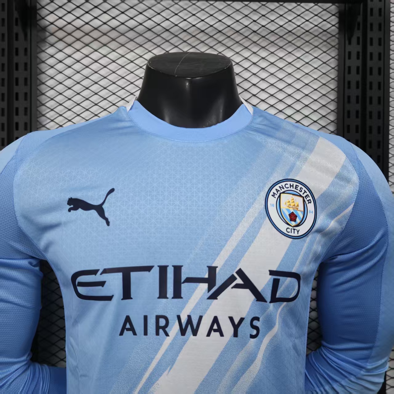 2025/2026 Manchester City FC Home Long Sleeve Football Shirt (Player)
