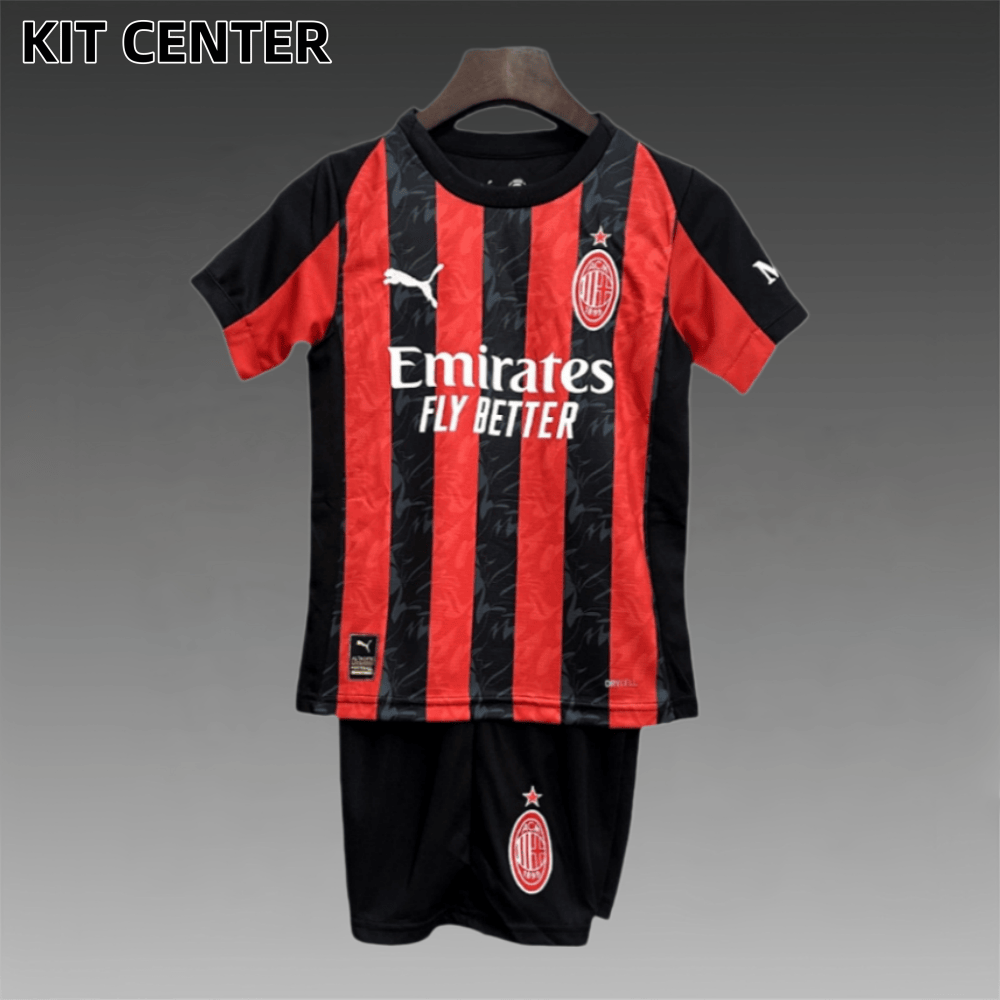 2025/2026 AC Milan Home Football shirt (Kids Kit socks）