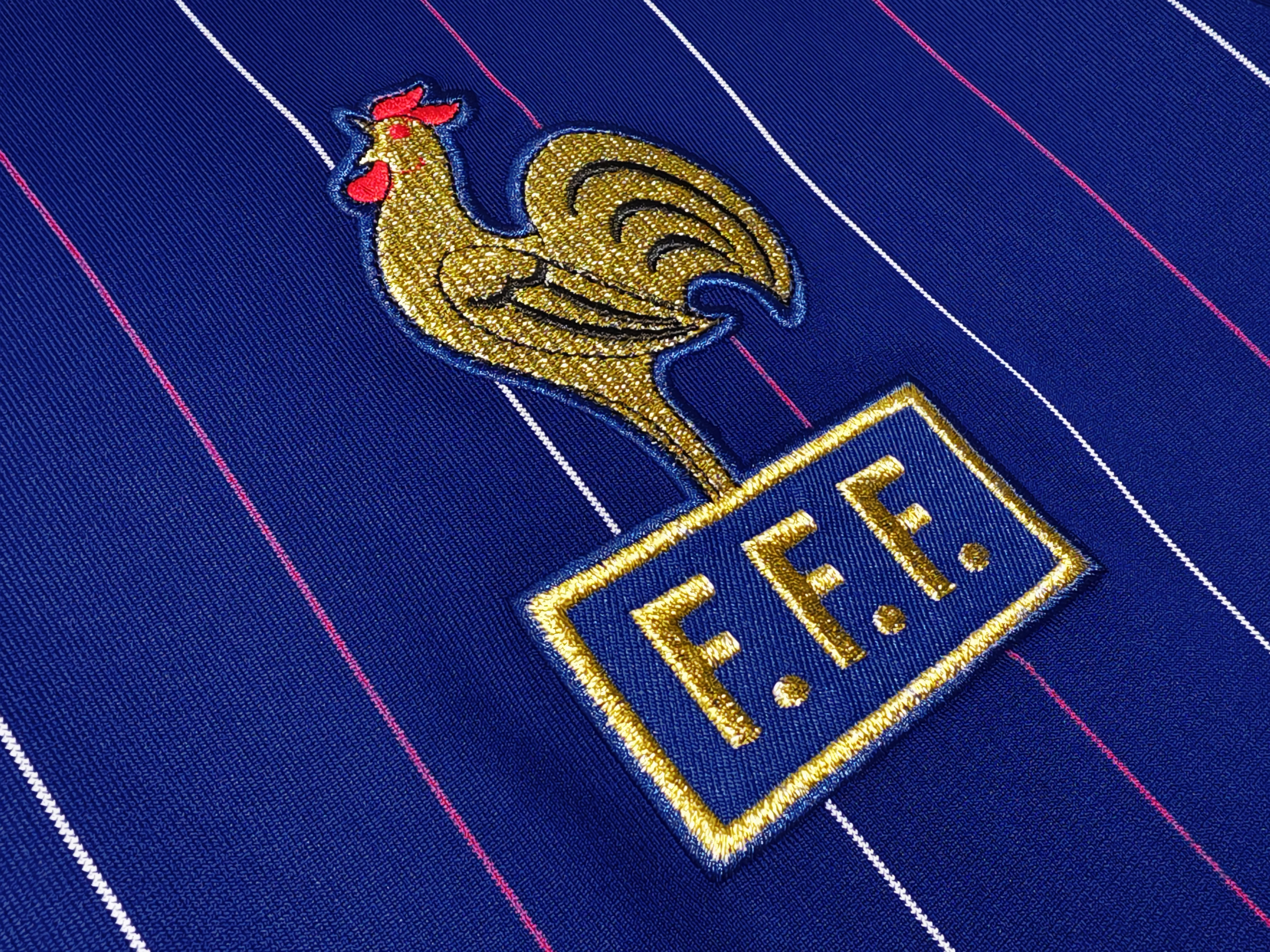 80/82 France home  Retro long Football Shirt