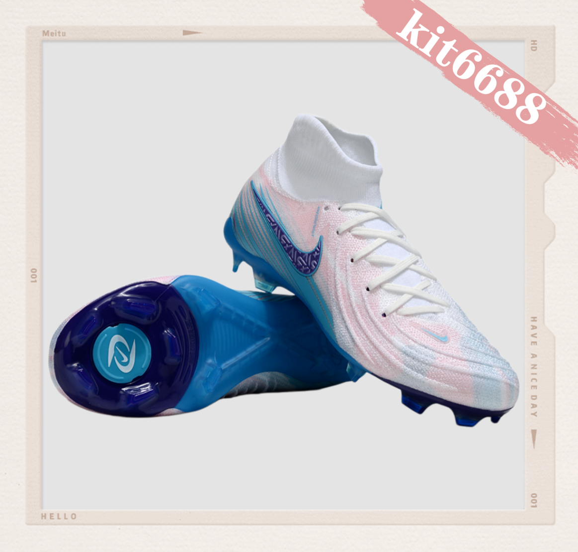 N High-top waterproof full-knit Moonlight FG football shoes