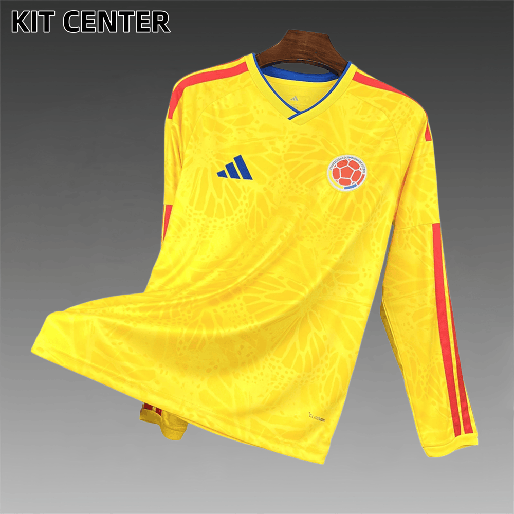 2026 Colombia Home Long-Sleeve Football Jersey (Fan Edition)