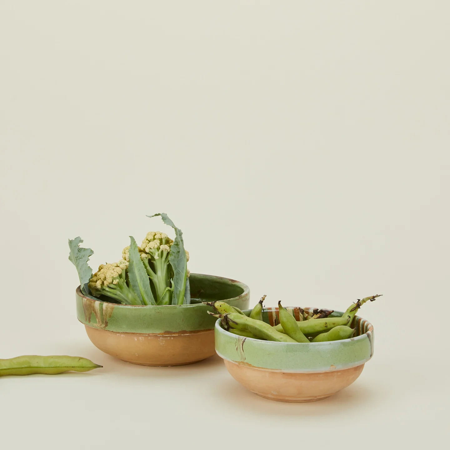 Marbleized Green Glazed Bowl