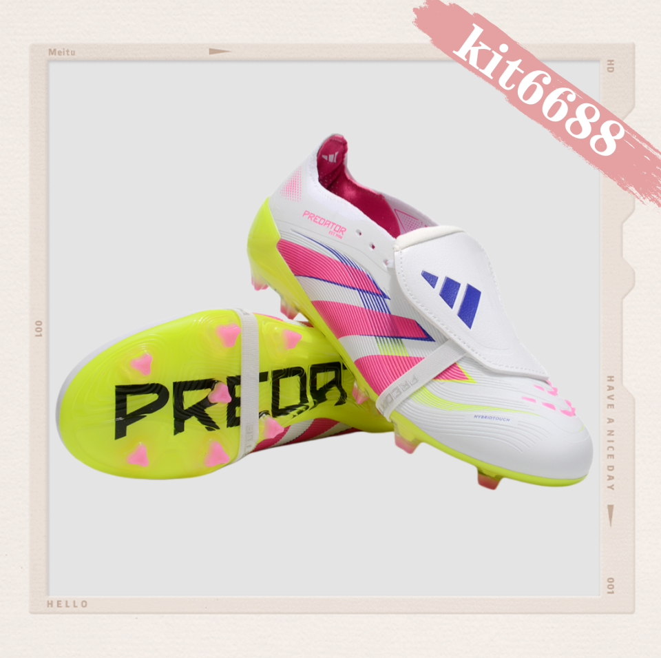 Predator Elite Fold-over Tongue FG Celestial Victory - Footwear WhiteLucidPinkLucid Lemon