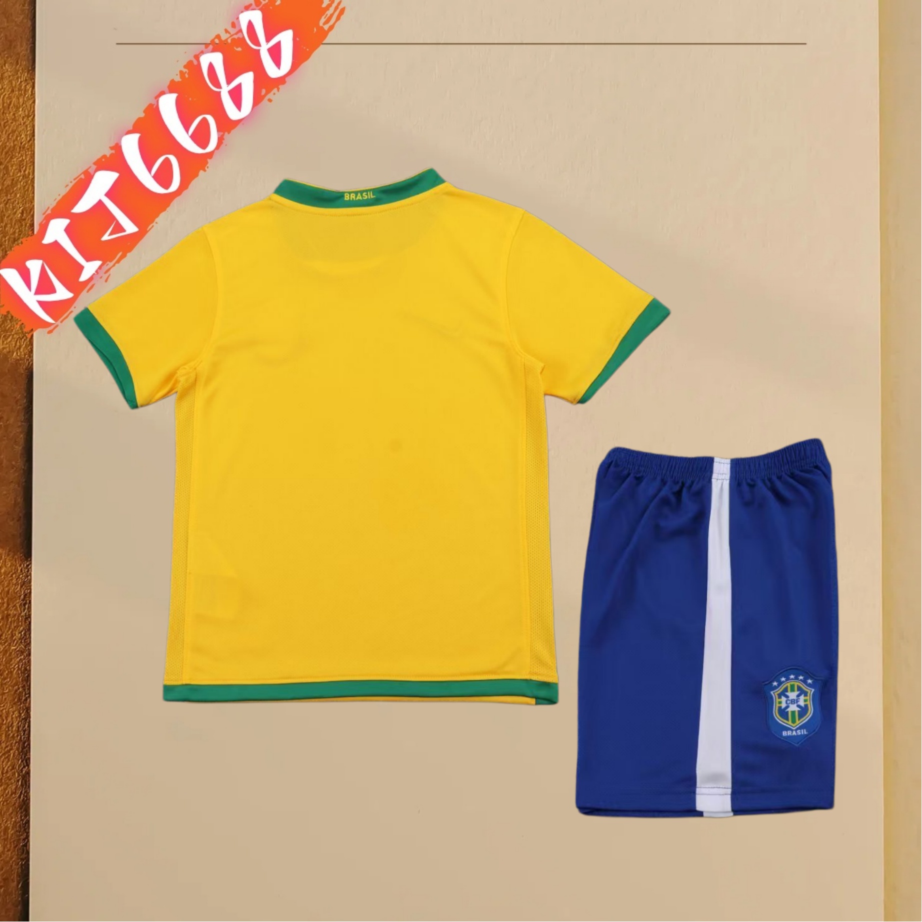 2006 Brazil home Retro Kids Kit