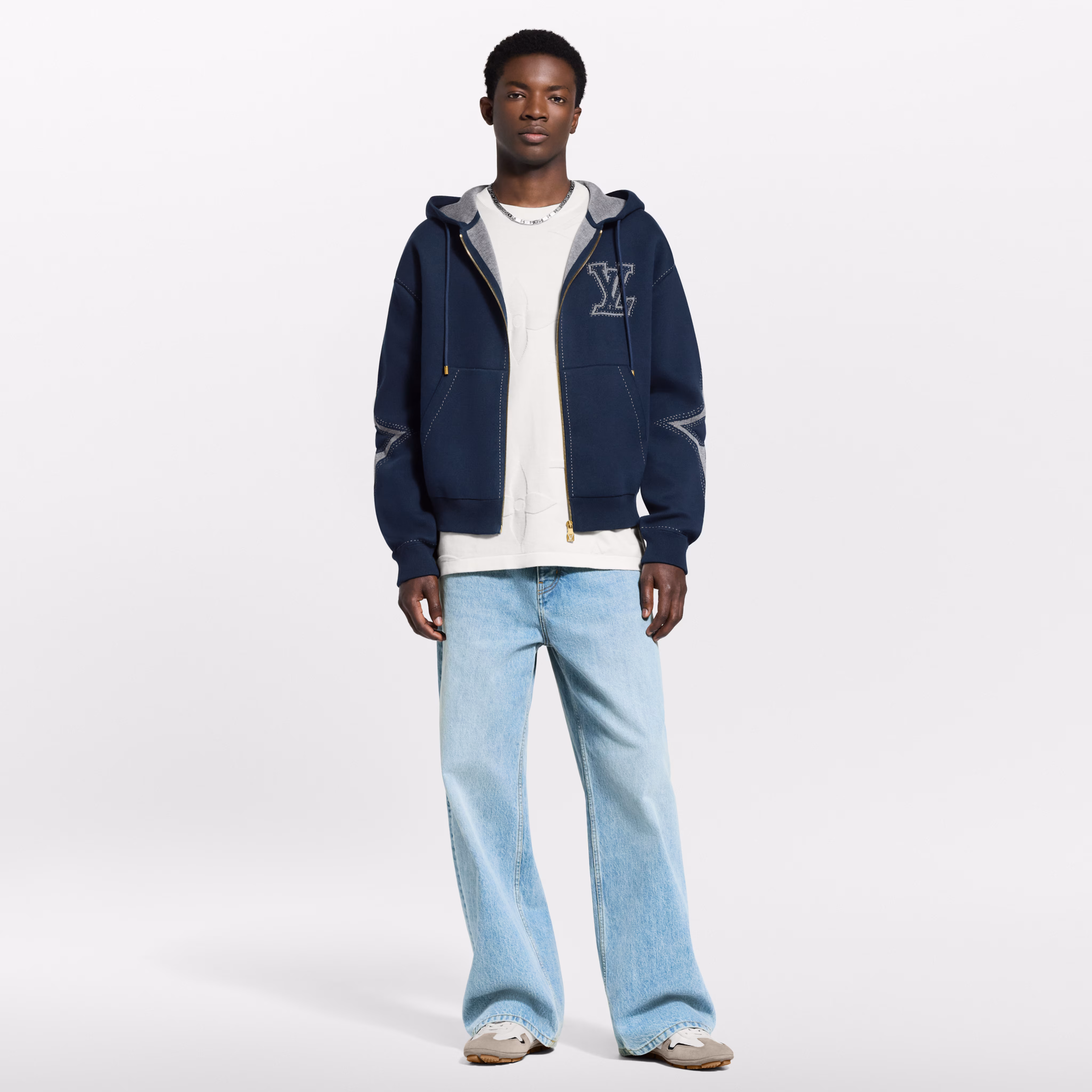 Sweat zippé à capuche LV