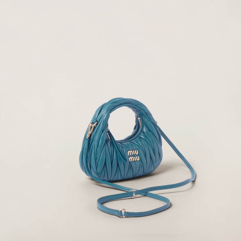 Wander matelassé nappa leather hobo mini-bag