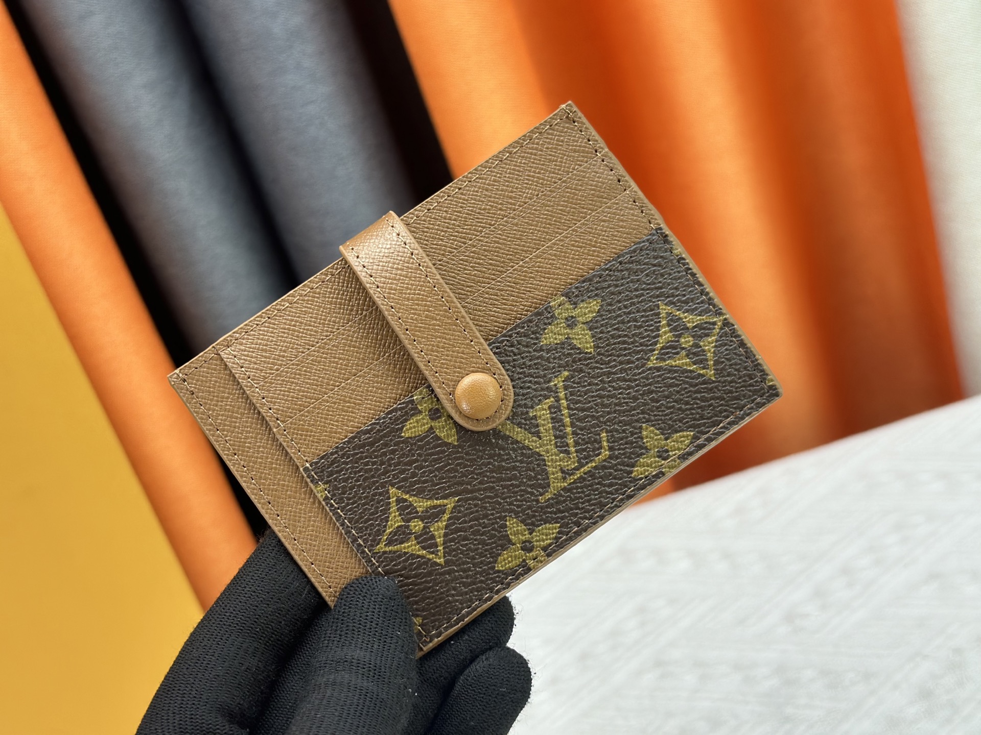 L design Monogram Cards holder cash wallets