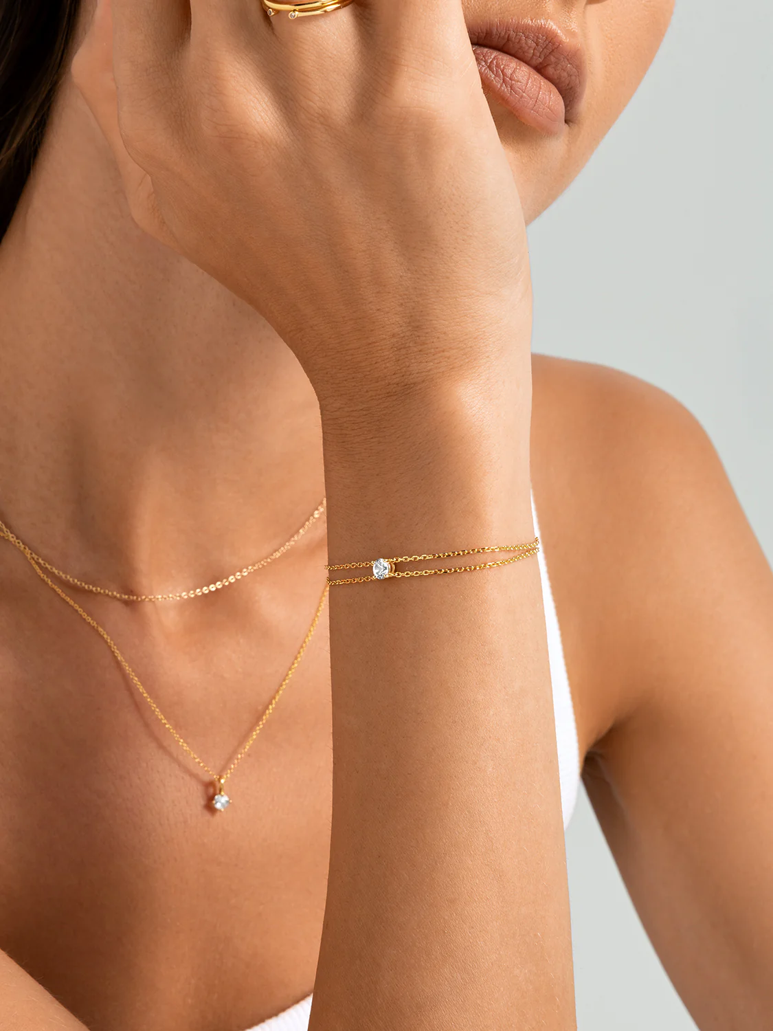 Double Chain Sapphire Bracelet