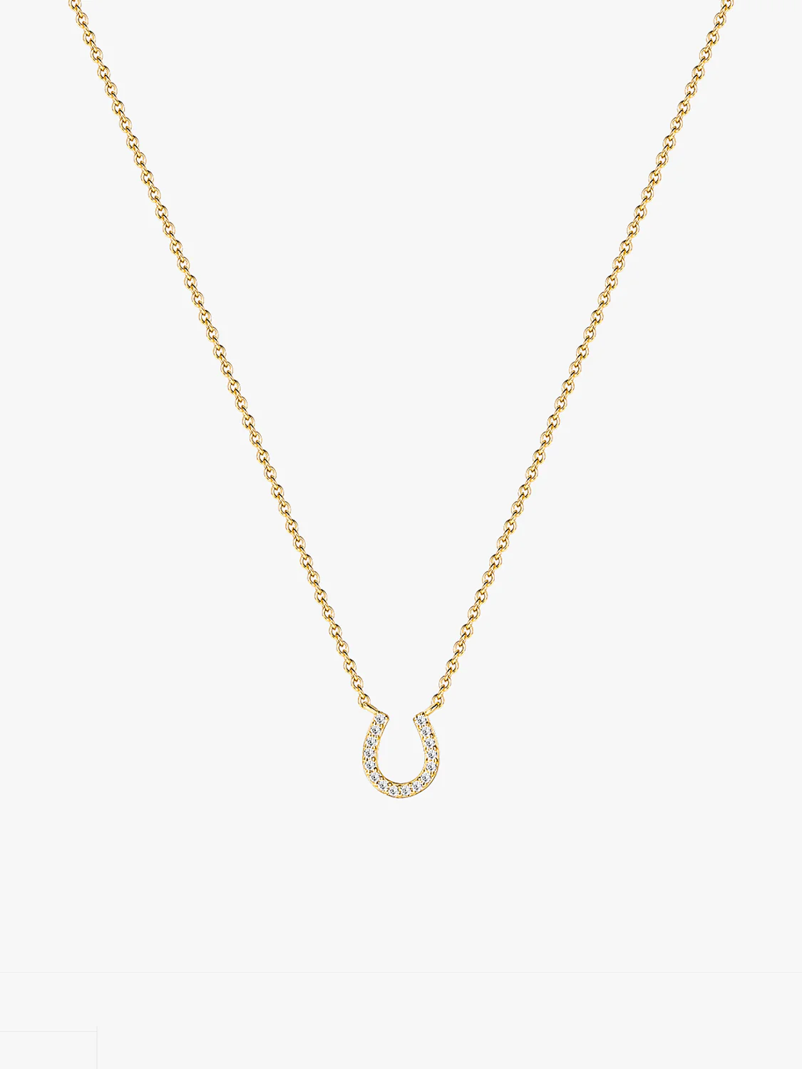 Petite Crystal Horseshoe Necklace