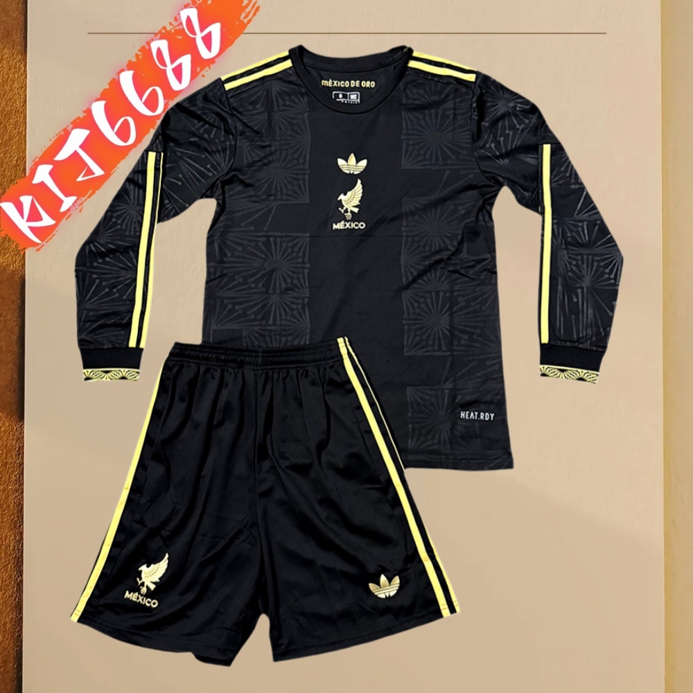 2025/2026 Mexico Special Edition Long Sleeve Kids Football Shirt （Kids Kit socks）