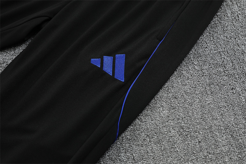 2025/2026 Real Madrid yellow and blue adult half-zip training suit (Adult Kids Kit)