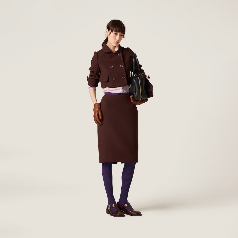 Double-breasted natté jacket